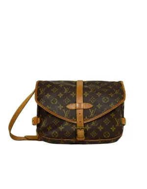 Louis Vuitton Monogram Canvas Saumur 30 Double Saddle Messenger Bag