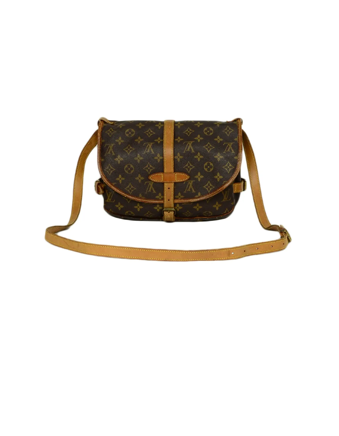 Louis Vuitton Monogram Canvas Saumur 30 Double Saddle Messenger Bag