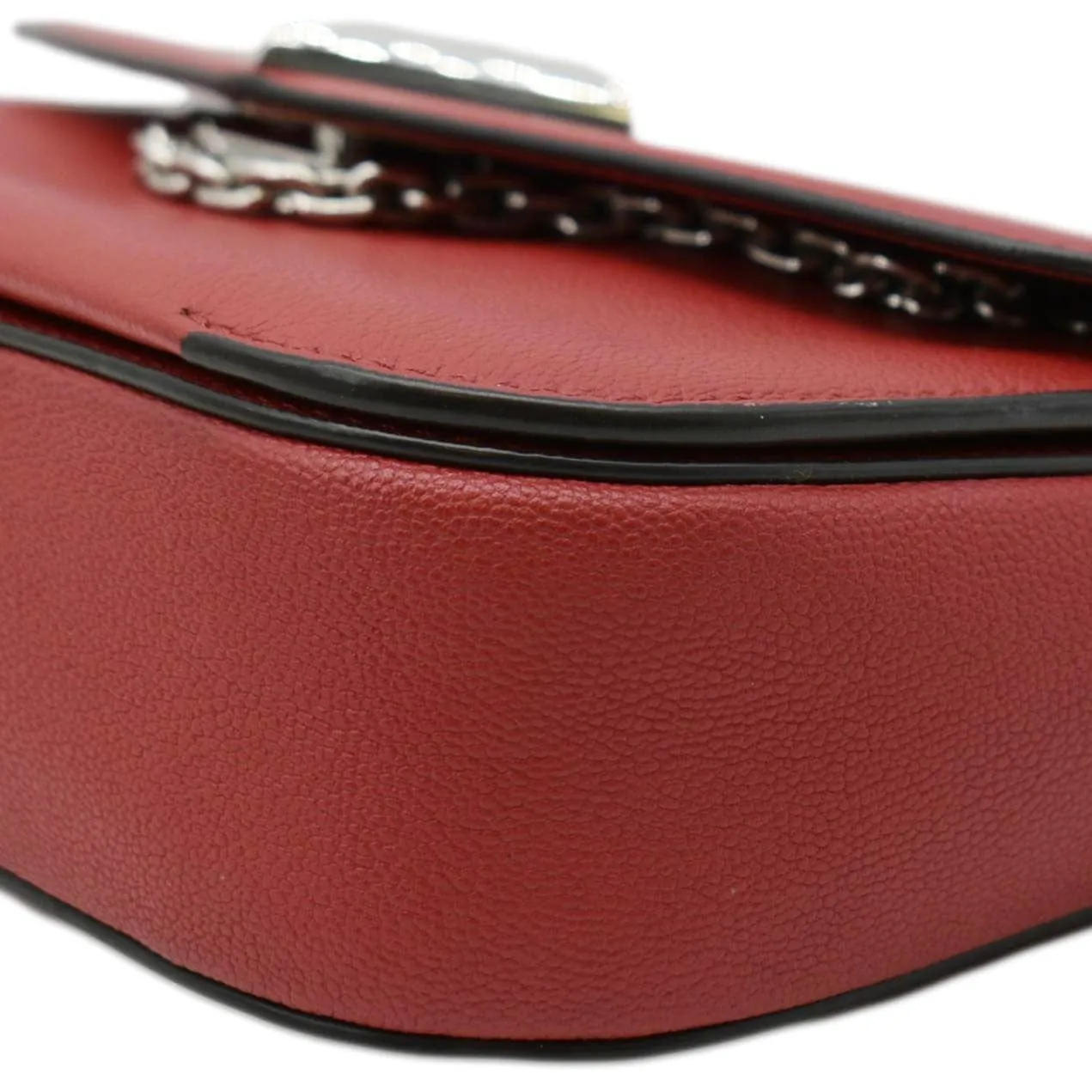 LOUIS VUITTON Very Monogram Leather Messenger Bag Red