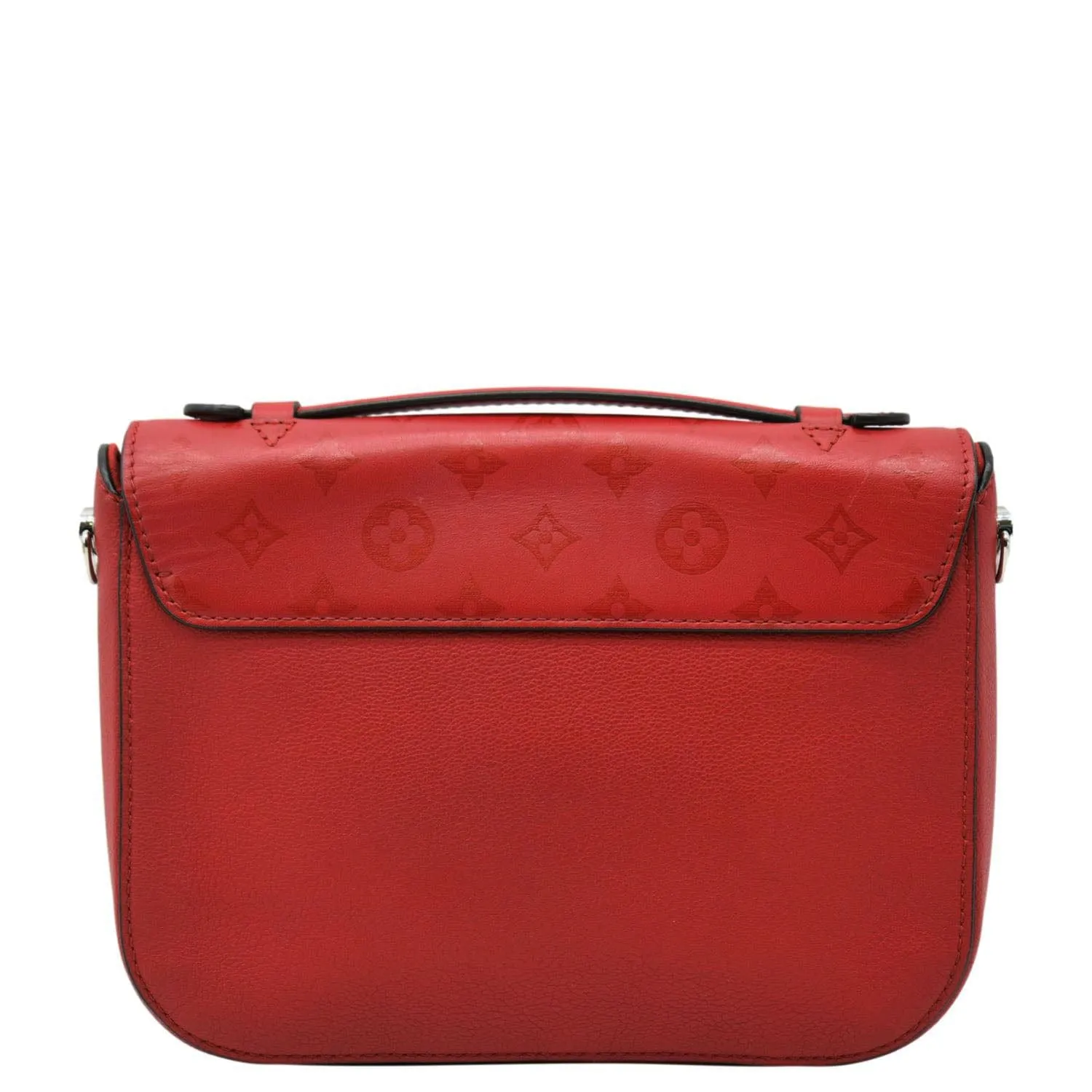 LOUIS VUITTON Very Monogram Leather Messenger Bag Red