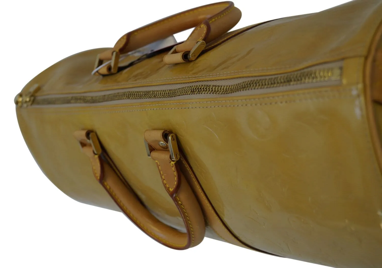 Louis Vuitton Yellow Monogram Vernis Mercer Duffel Bag