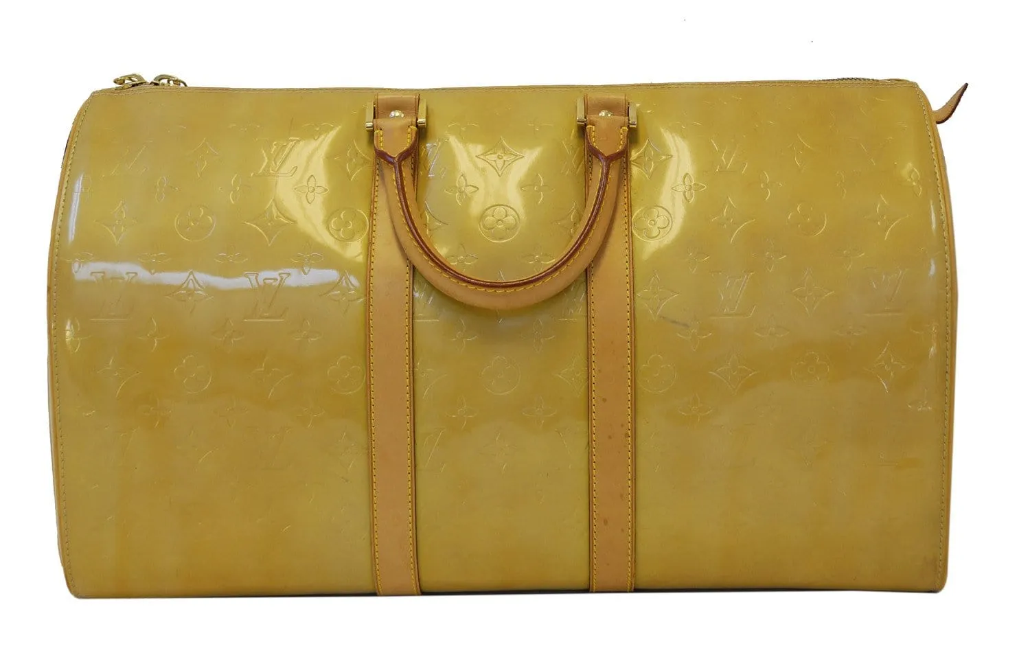 Louis Vuitton Yellow Monogram Vernis Mercer Duffel Bag