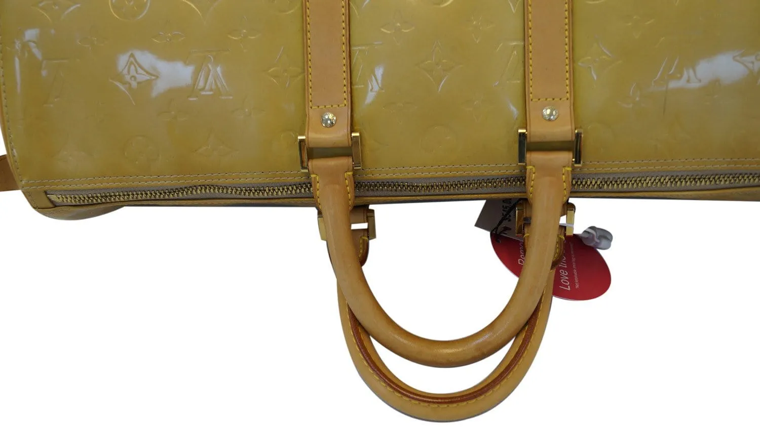 Louis Vuitton Yellow Monogram Vernis Mercer Duffel Bag
