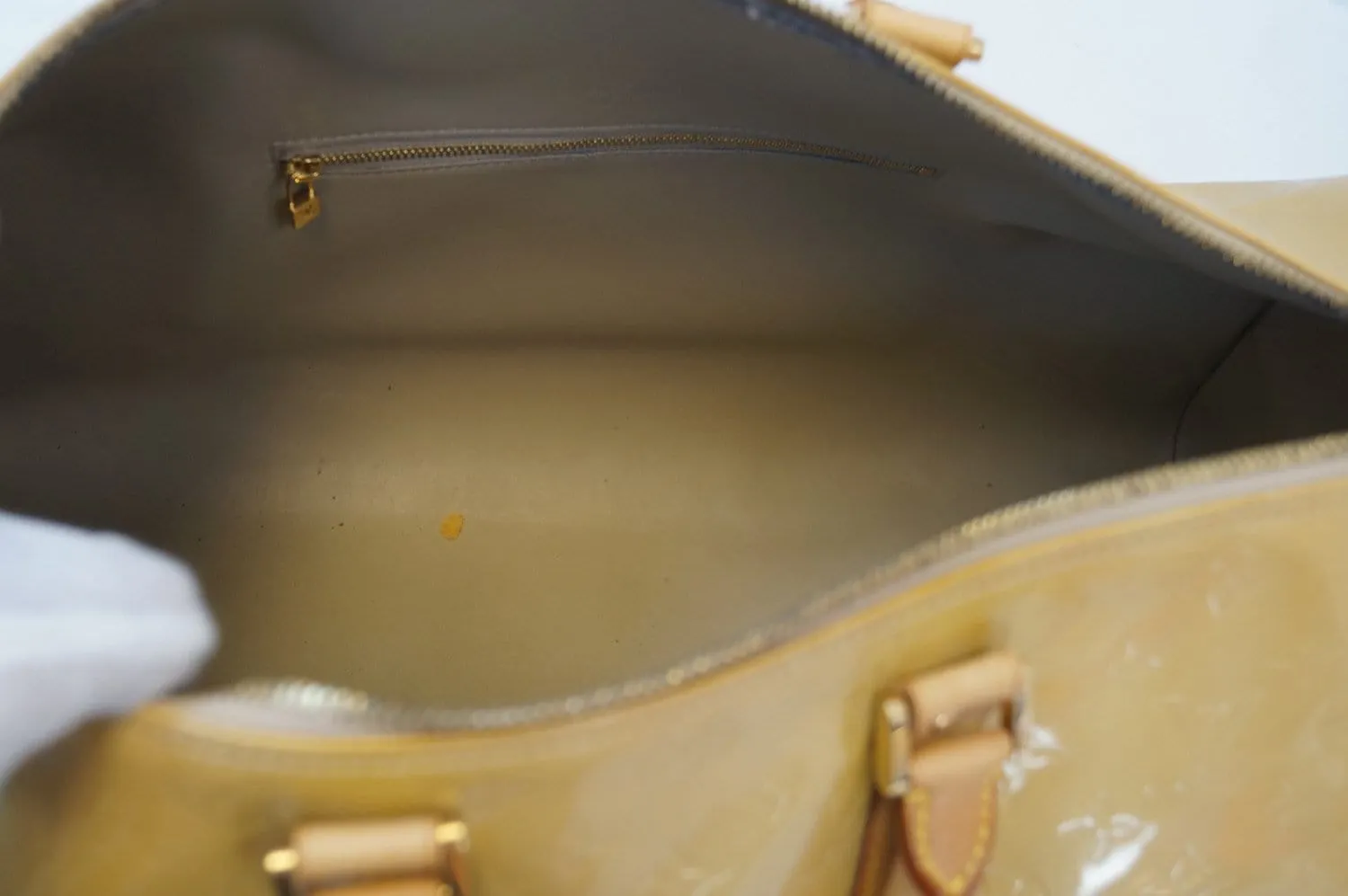 Louis Vuitton Yellow Monogram Vernis Mercer Duffel Bag
