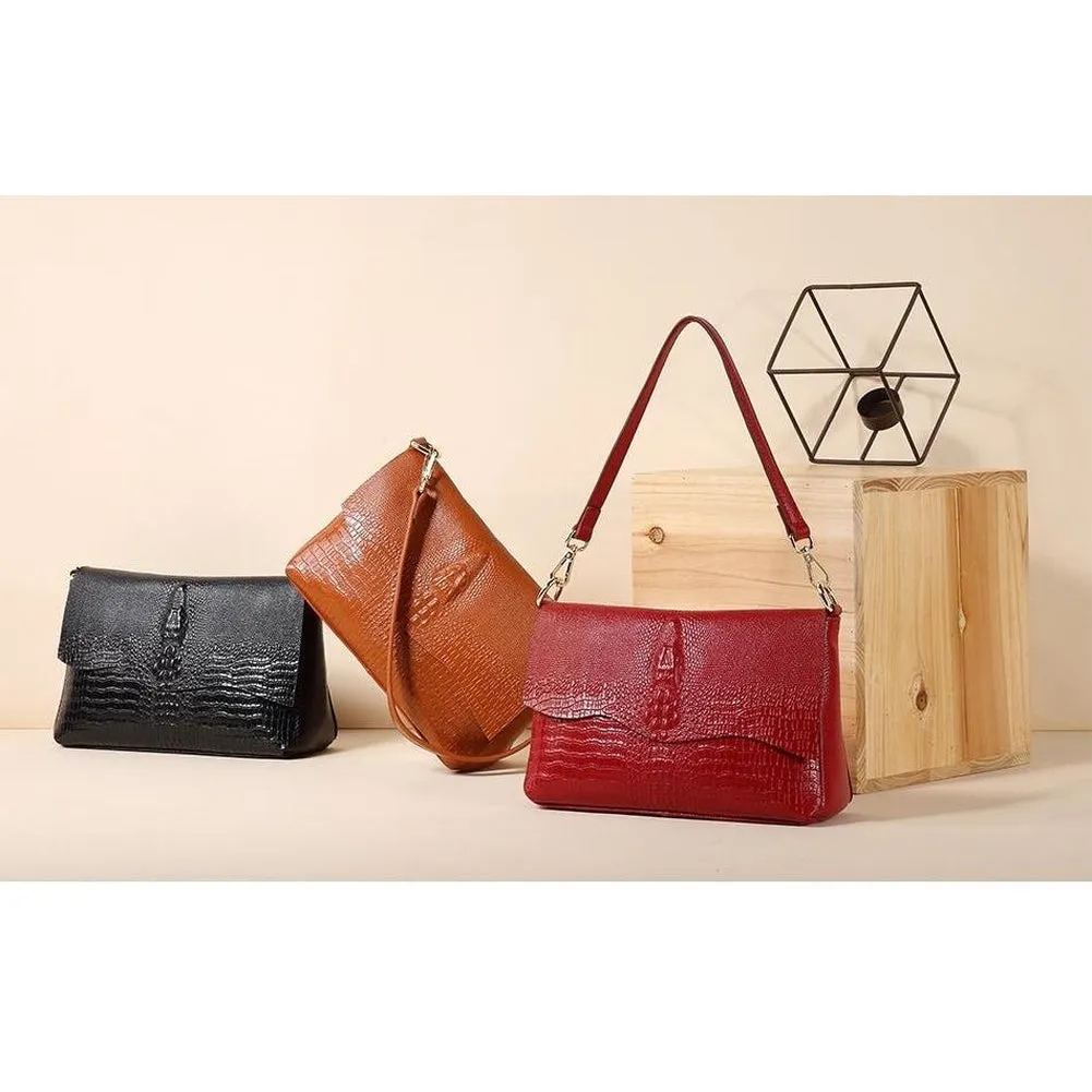 <bold>Crossbody  / Shoulder Bag <br>Genuine-Leather