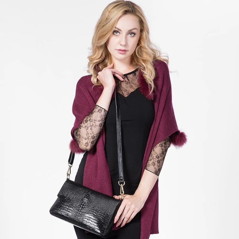 <bold>Crossbody  / Shoulder Bag <br>Genuine-Leather