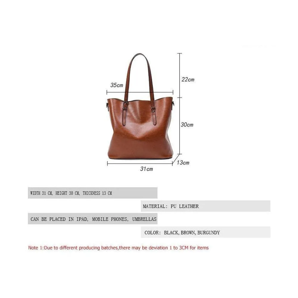 <bold>Tote / Shoulder Bag  <br>Vegan-Leather