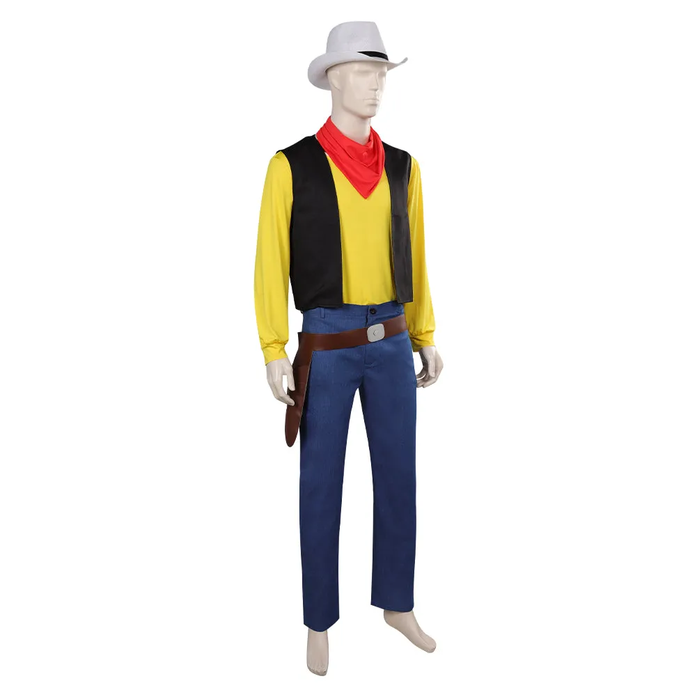 Lucky Luke Luke Cosplay Costume Cowboy Outfits Halloween Carnival Suit