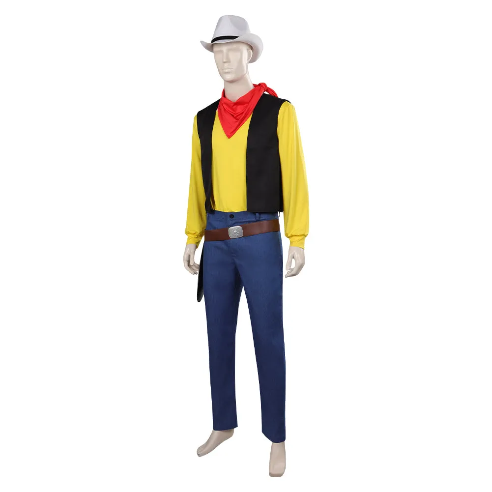 Lucky Luke Luke Cosplay Costume Cowboy Outfits Halloween Carnival Suit