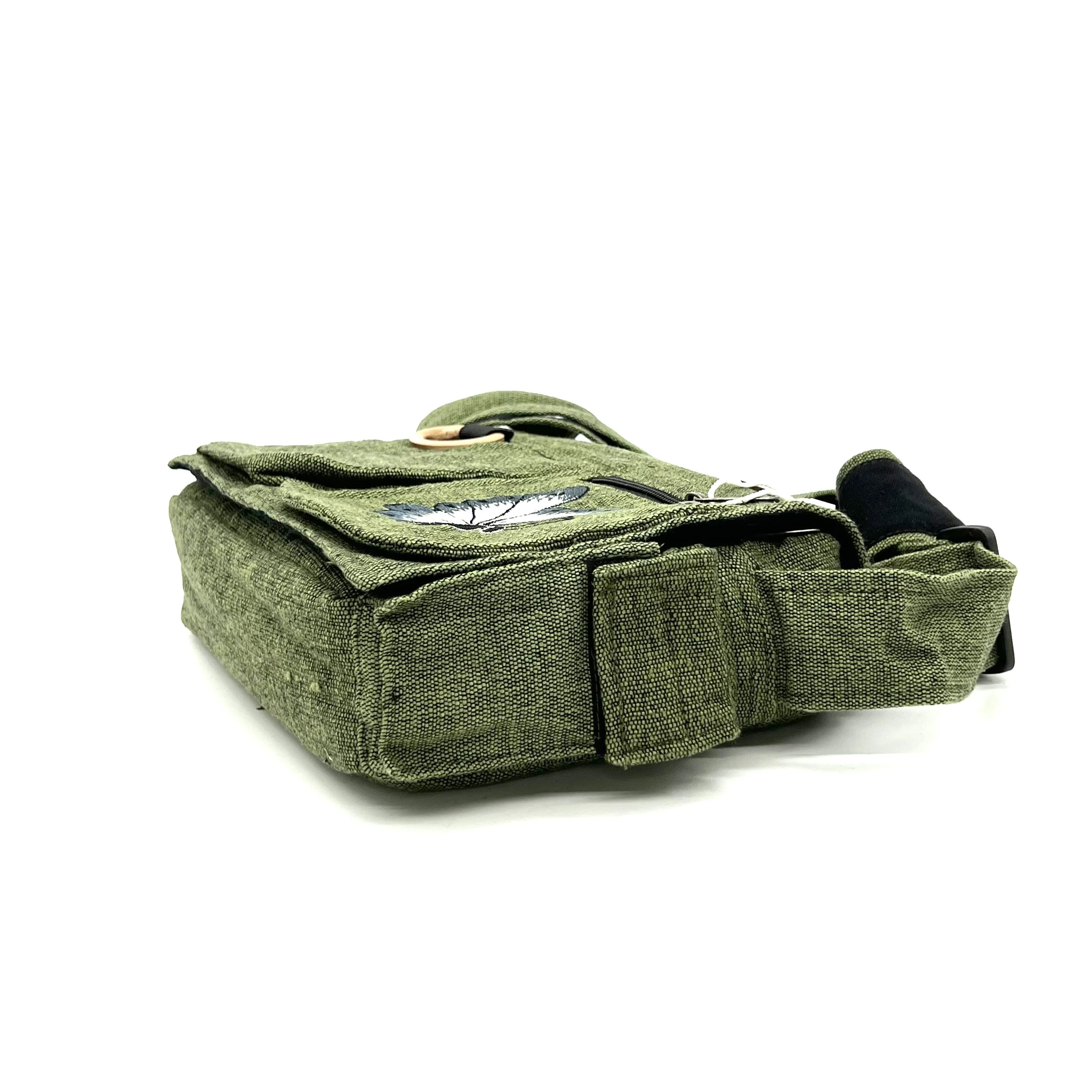 Lukla Green Embroidered Messenger Bag