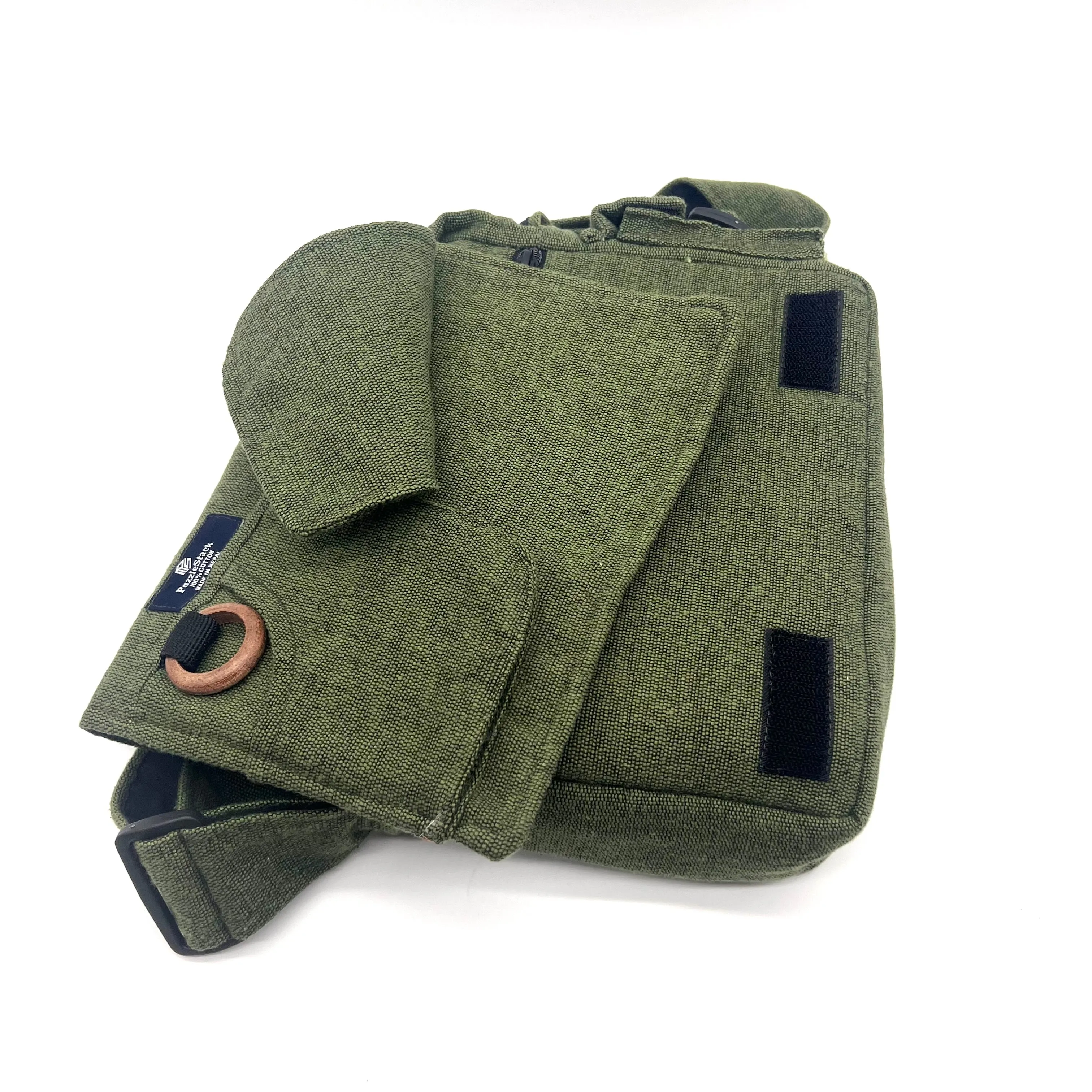 Lukla Green Embroidered Messenger Bag