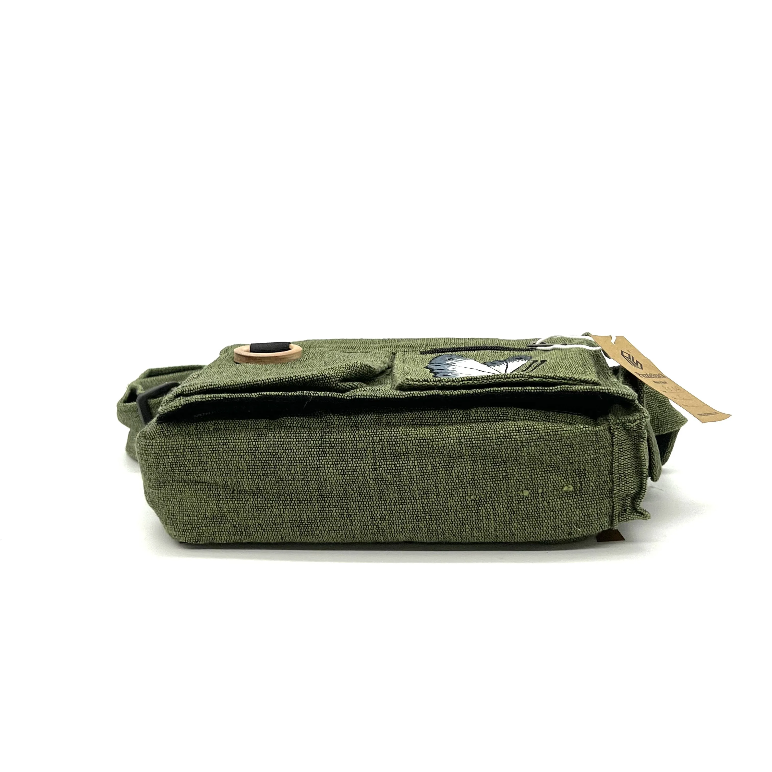 Lukla Green Embroidered Messenger Bag