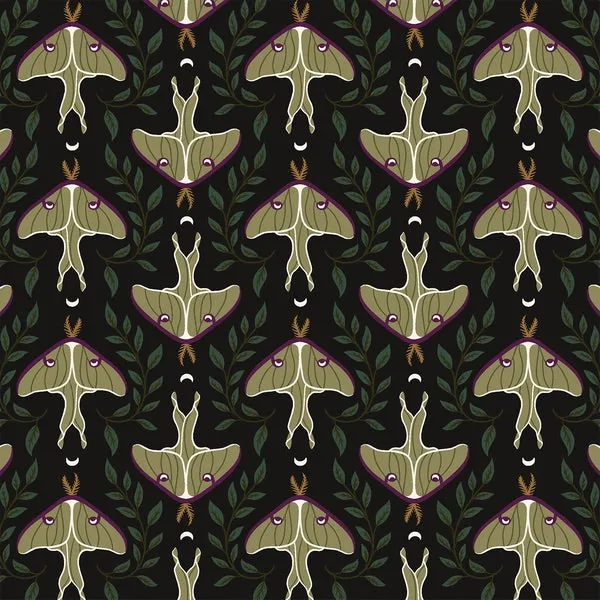 *Luna Moths*- Signature Zippered Knitting Project Bag