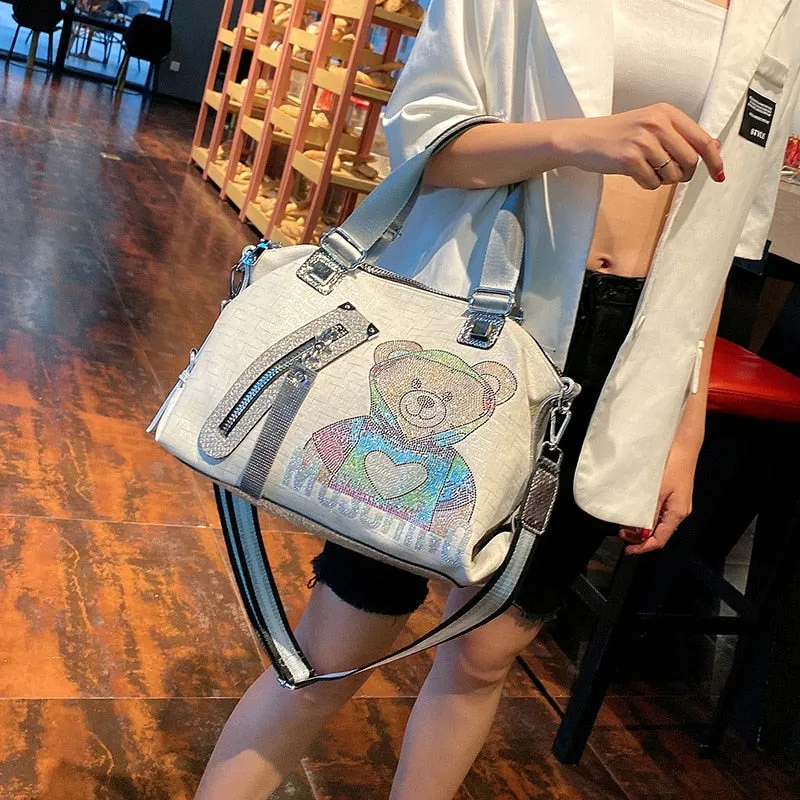 Luxury Rhinestone Moschino  Designer Tote