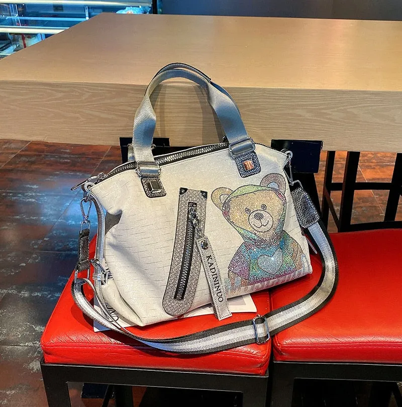 Luxury Rhinestone Moschino  Designer Tote