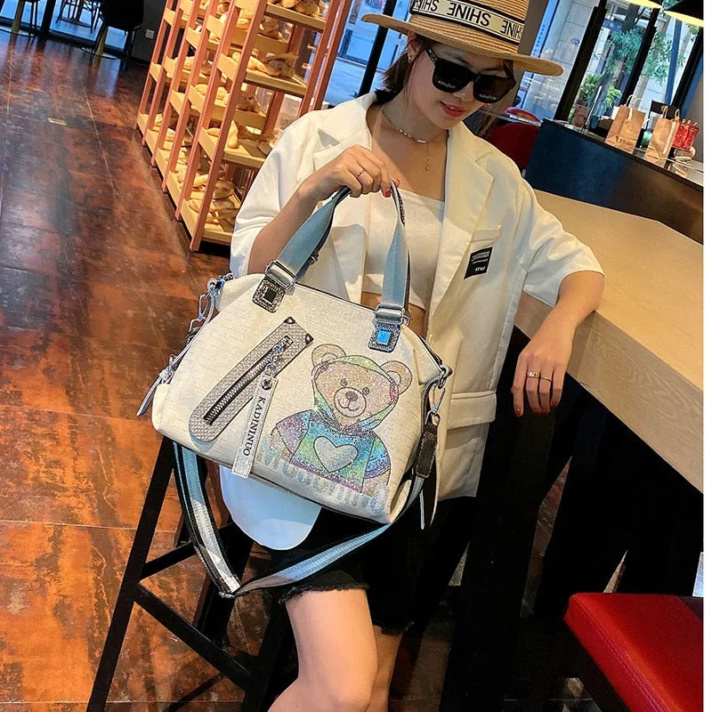 Luxury Rhinestone Moschino  Designer Tote