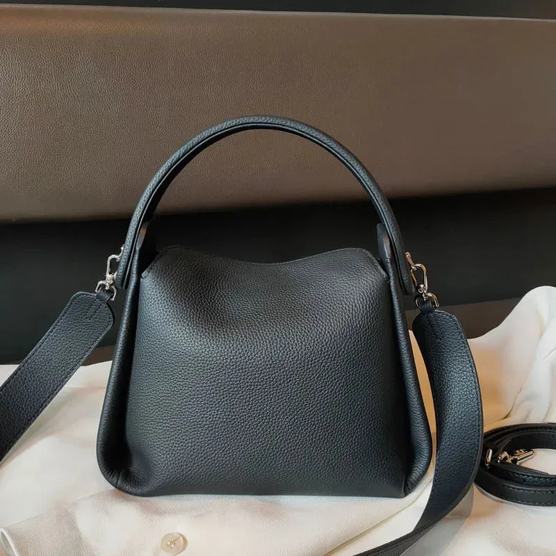 Luxury Soft Genuine Leather Shoulder Bag Messenger Bags Boutique Fashion Trendy Square Shape Handbag