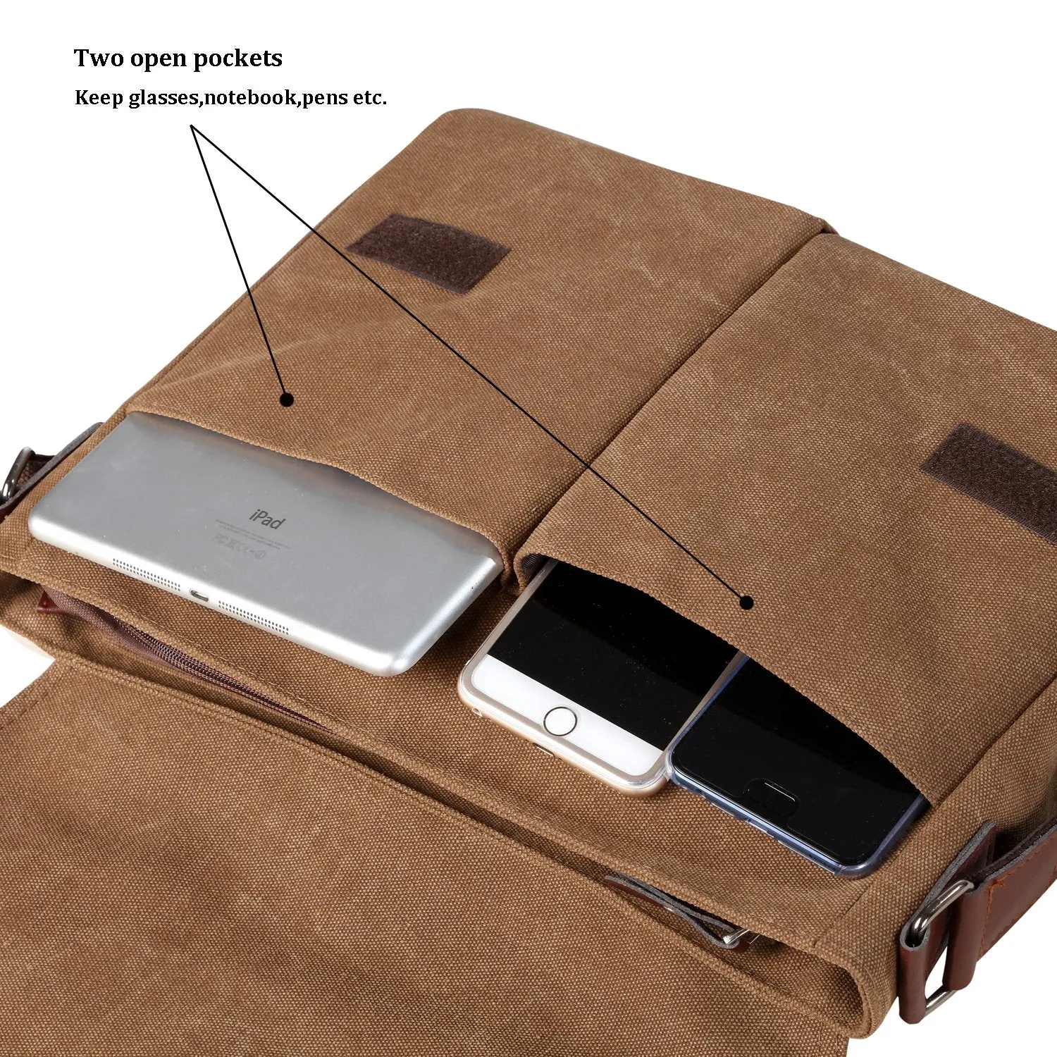 Mactso Vintage Canvas Messenger Bag ,Travel Shoulder Bag 13.5" Laptop Bags Book Bag