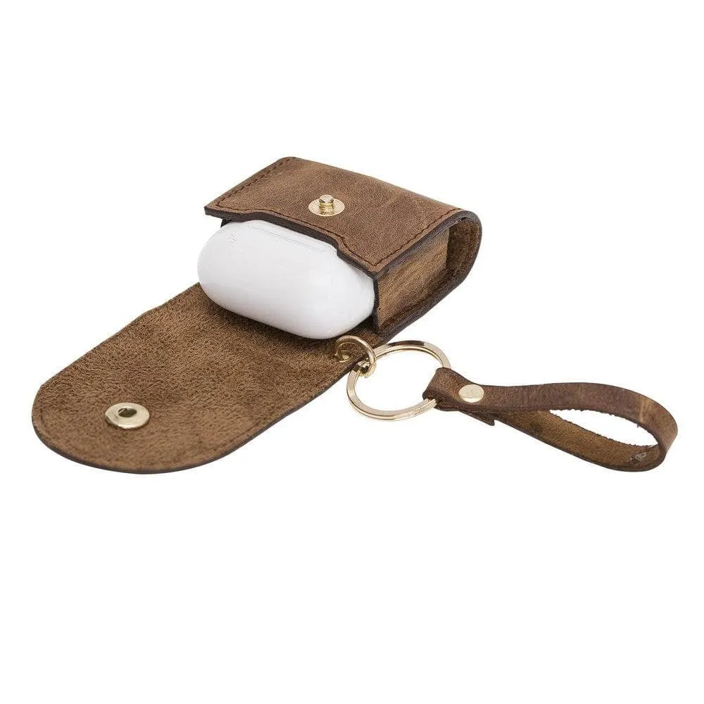 Mai Snap AirPods 1st and 2nd Generation Genuine Leather Case with Hook