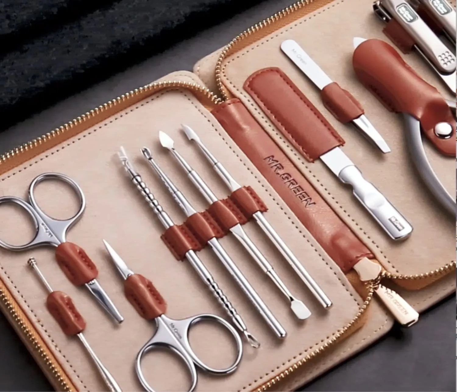 Manicure Set, Pedicure Sets, Nail Clipper Sets, Stainless Steel Professional Nail Cutter Kits with Travel Case (12 Count)