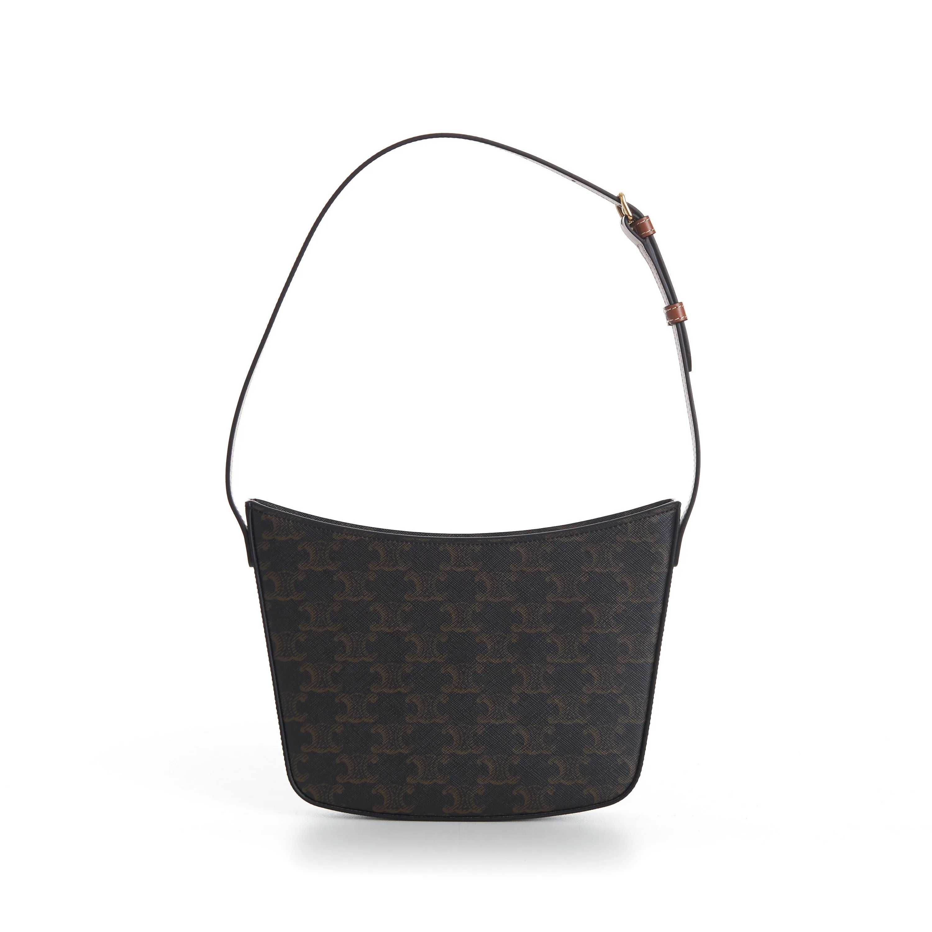 Medium Croque Bag - Tan Triomphe Monogram Canvas & Calfskin