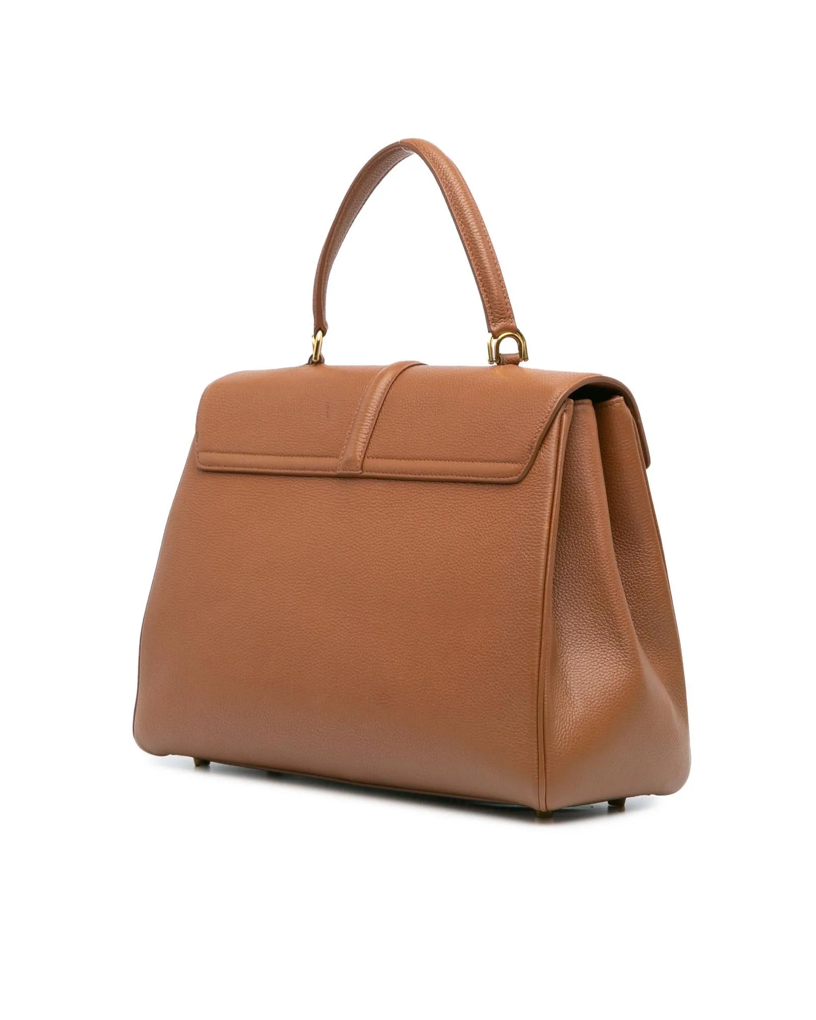 Medium Leather Satchel with Adjustable Straps and Multiple Compartments