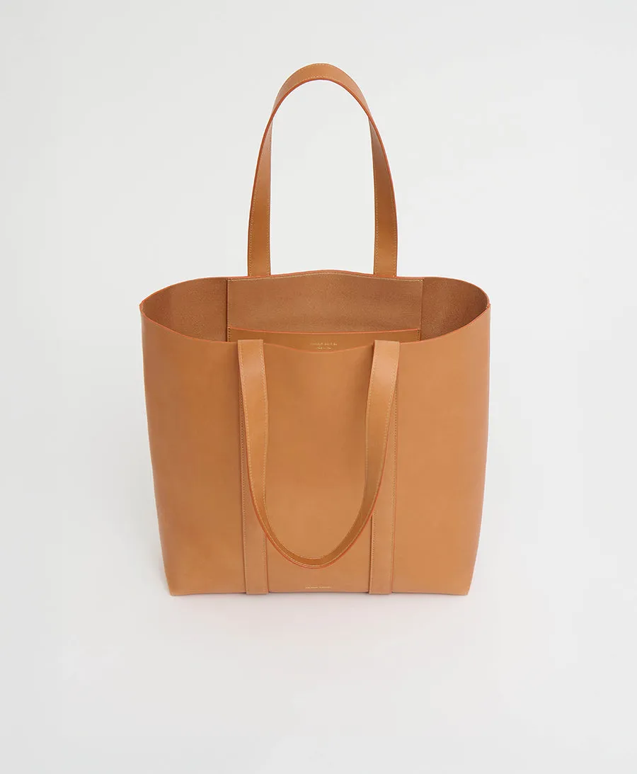 Medium North/South Tote - Cammello