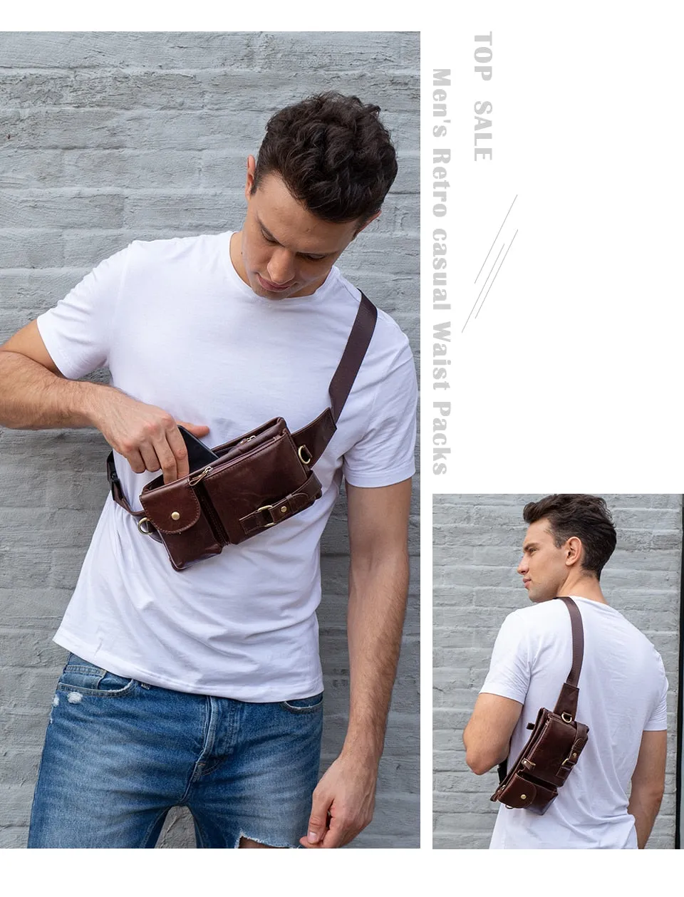 Men Waist Bags Fanny Pack Belt Bag