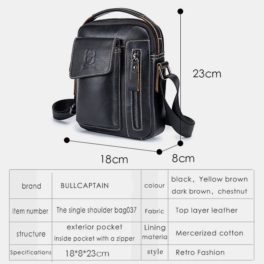 Messenger Bag For Men Vintage Mini Shoulder Bag Leather Business Bag