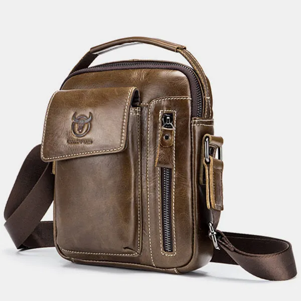 Messenger Bag For Men Vintage Mini Shoulder Bag Leather Business Bag