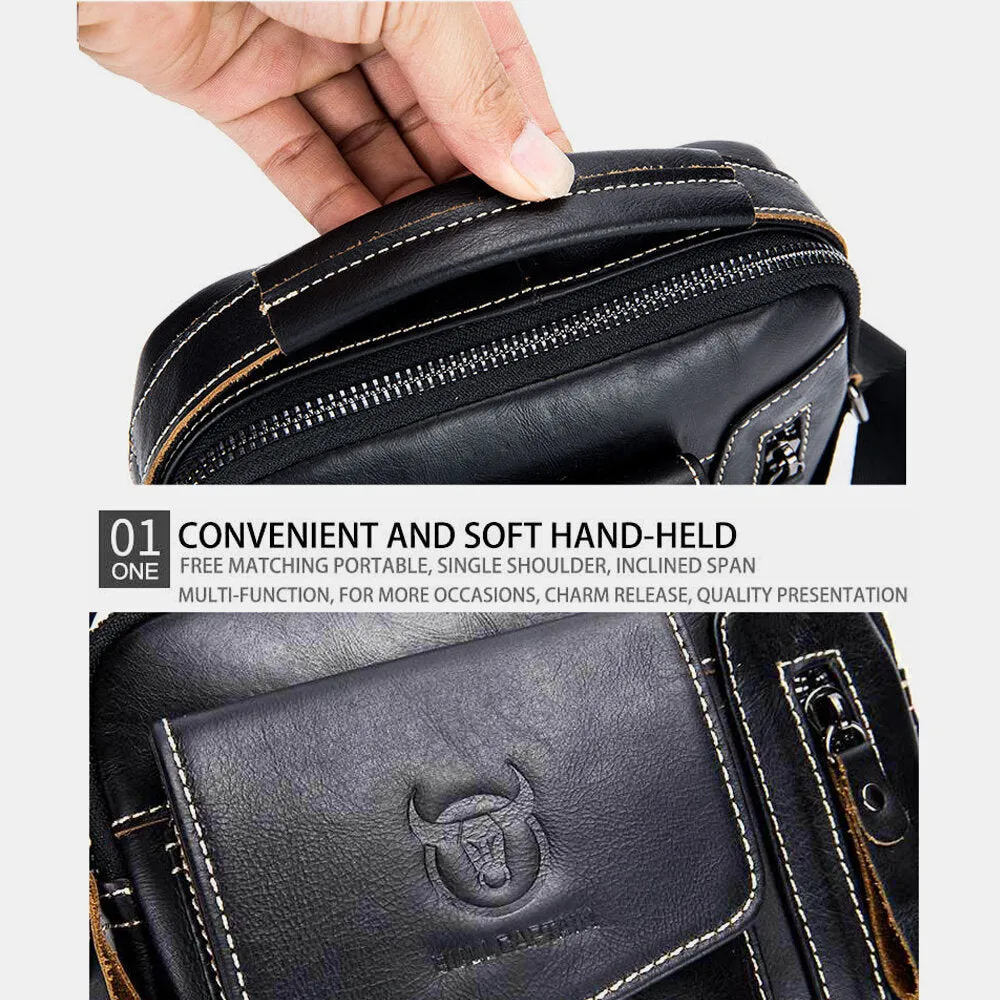 Messenger Bag For Men Vintage Mini Shoulder Bag Leather Business Bag
