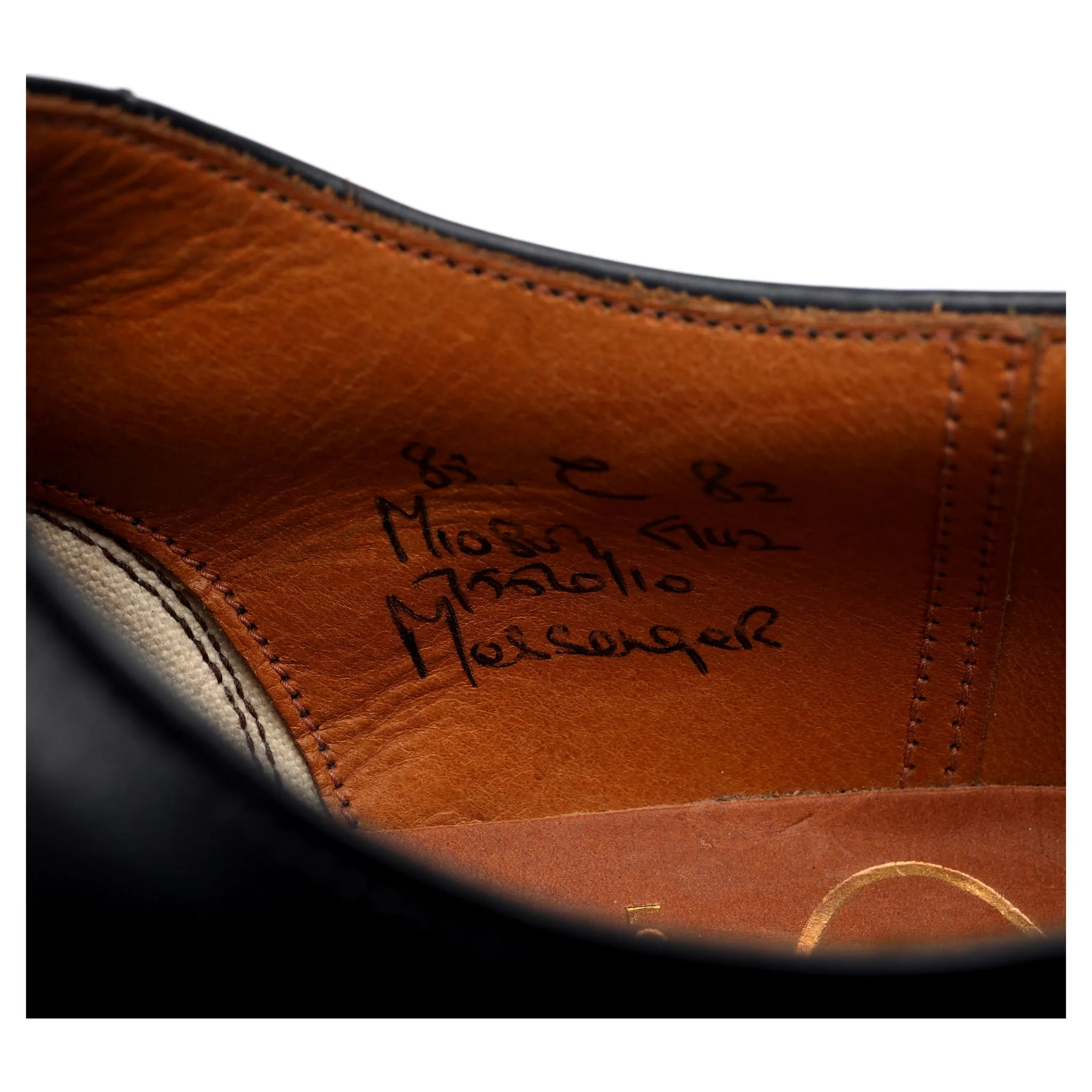 'Messenger' Black Leather Oxford UK 8.5 C