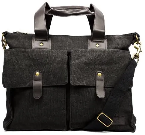 Military Canvas Laptop Notebook Ultrabook Tablet Case Shoulder Messenger Carrying Bag