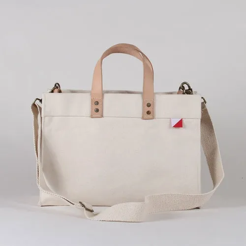 Mini Canvas Leather Handles Tote Bag