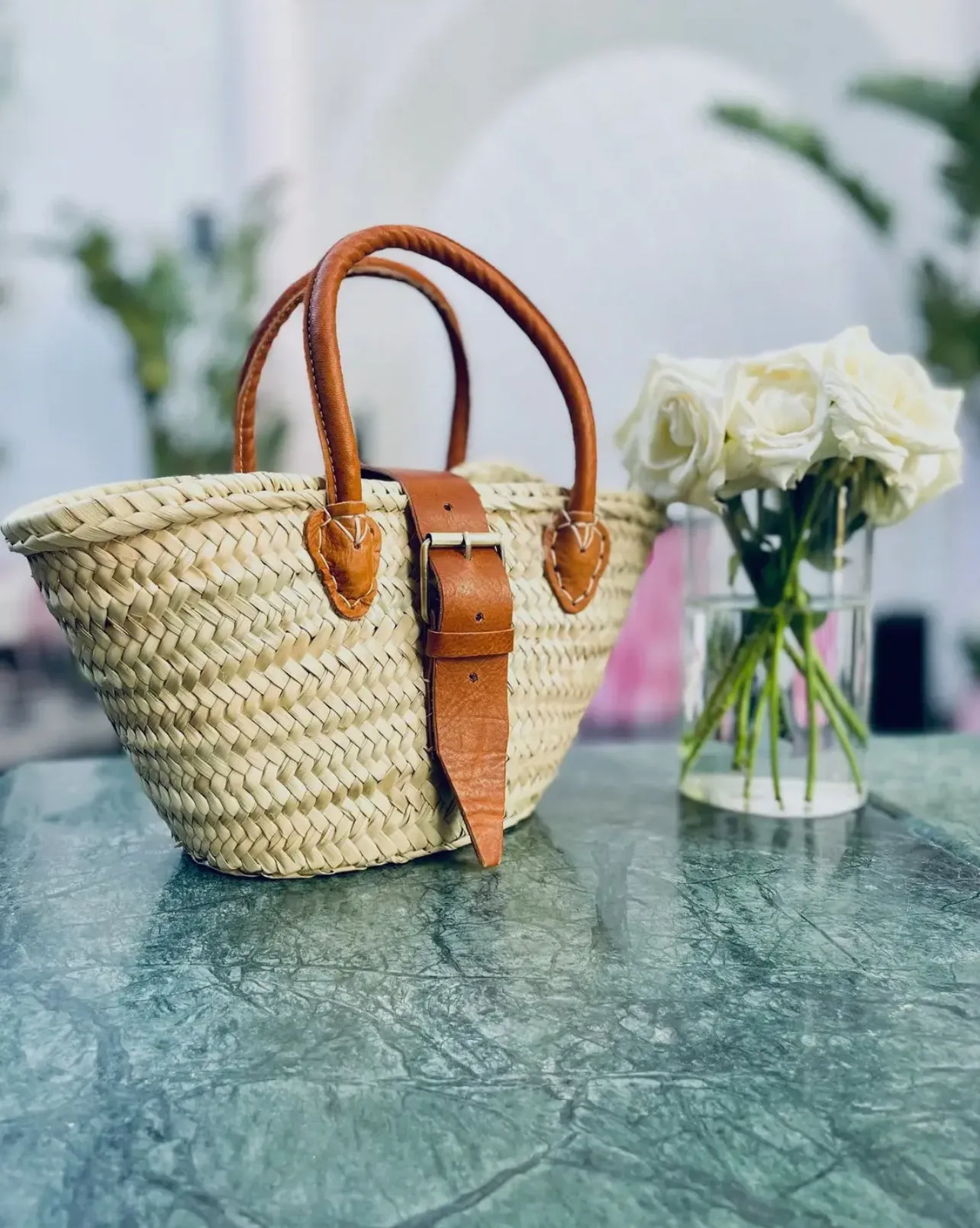 Mini French Market Straw Bag