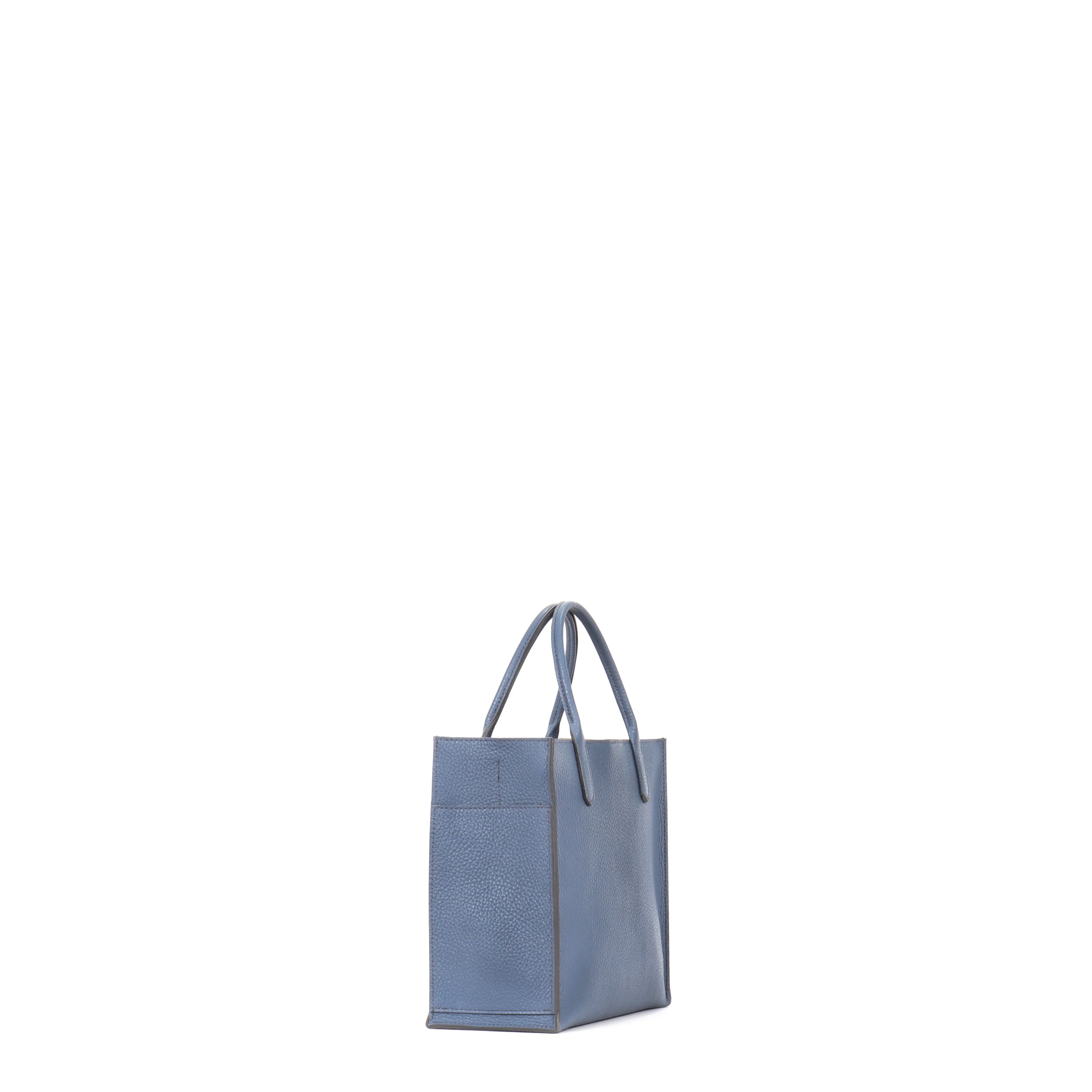 MINI HARBOR TOTE WEDGEWOOD PEBBLED CALF