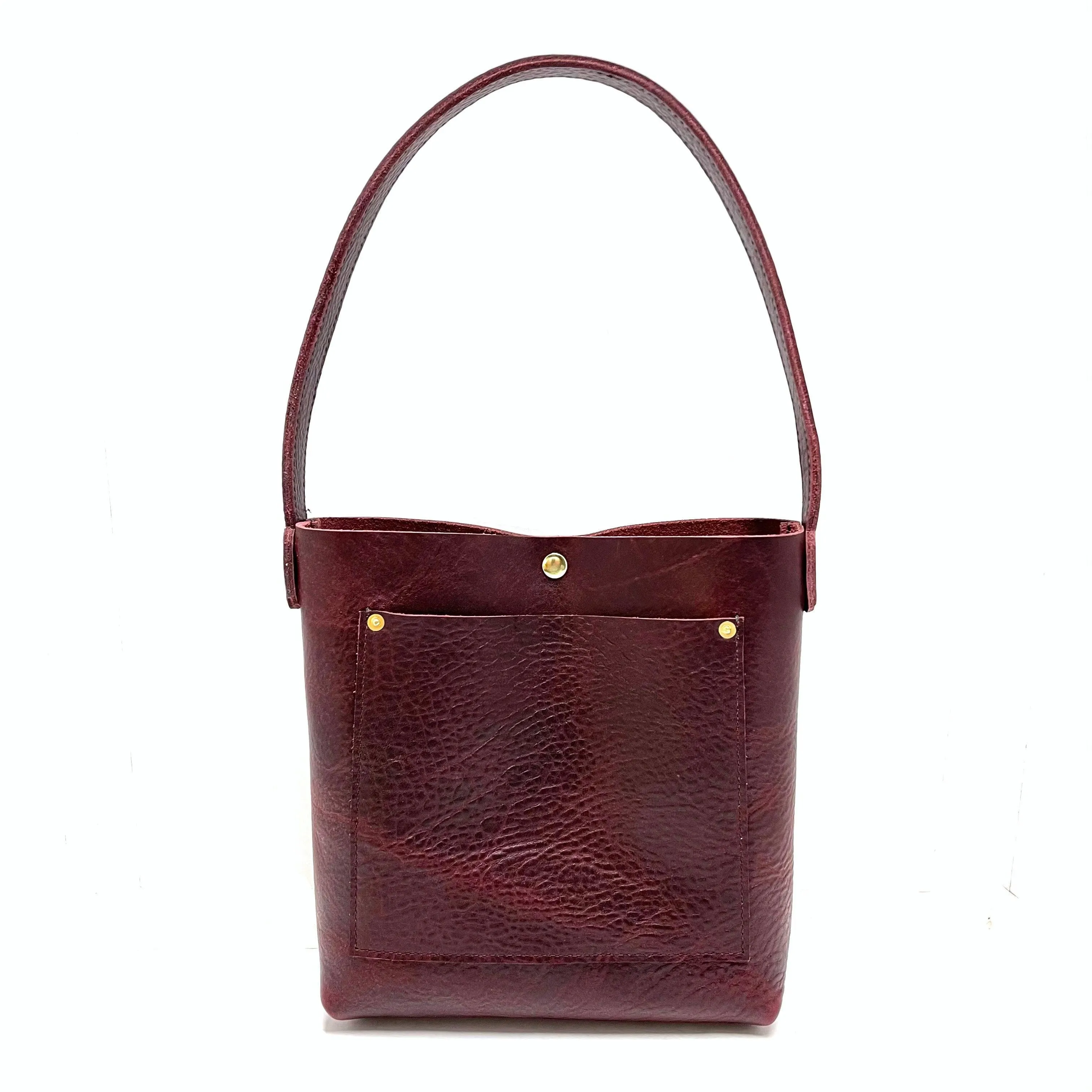 Mini Hobo Tote in Burgundy