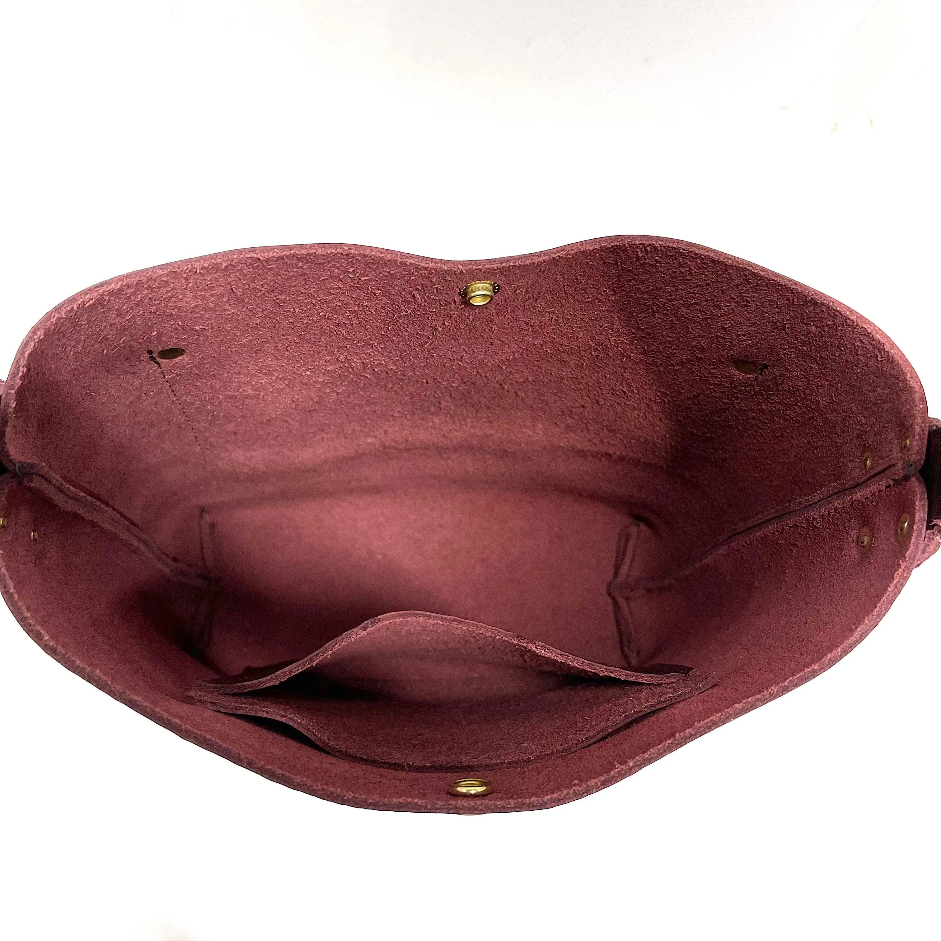 Mini Hobo Tote in Burgundy