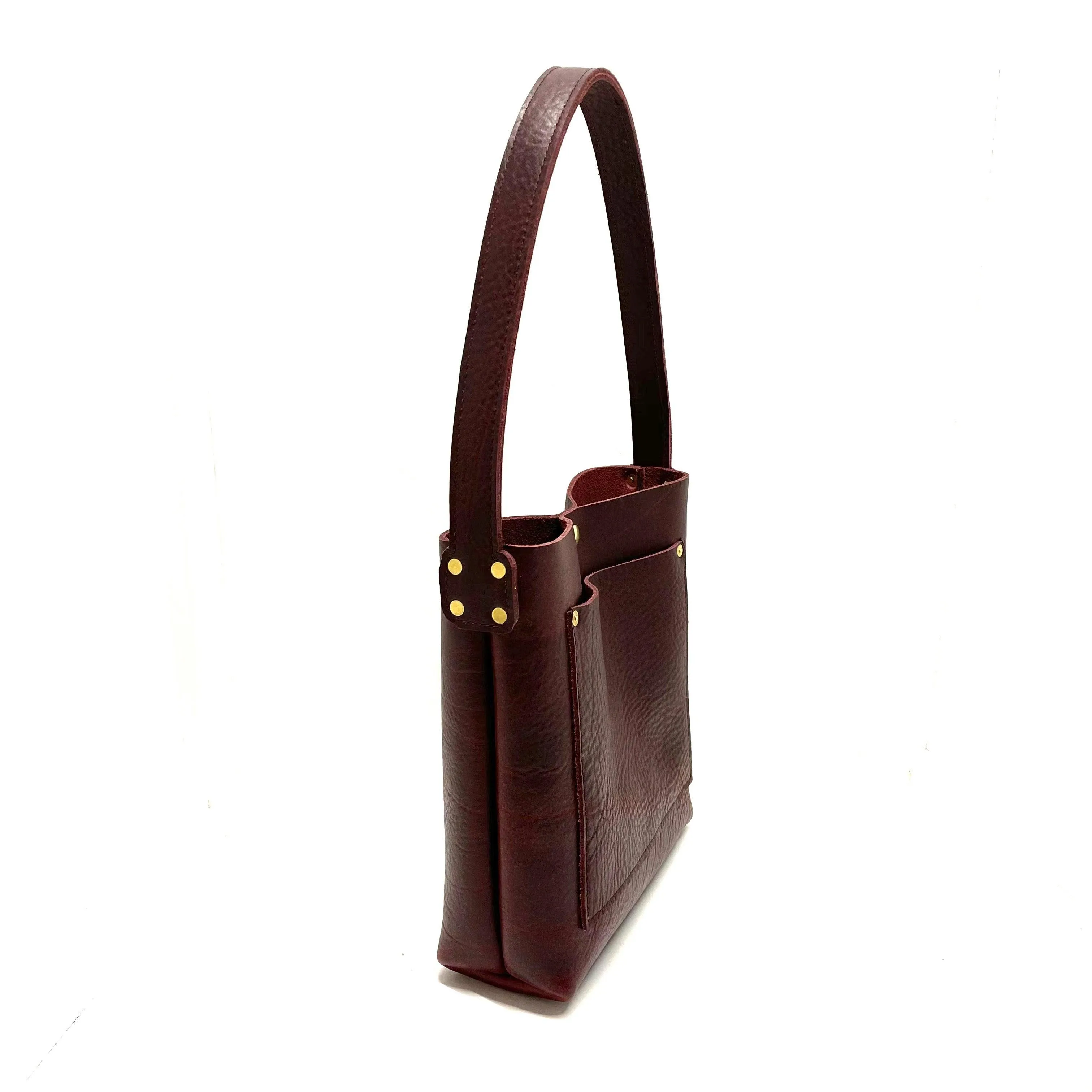 Mini Hobo Tote in Burgundy