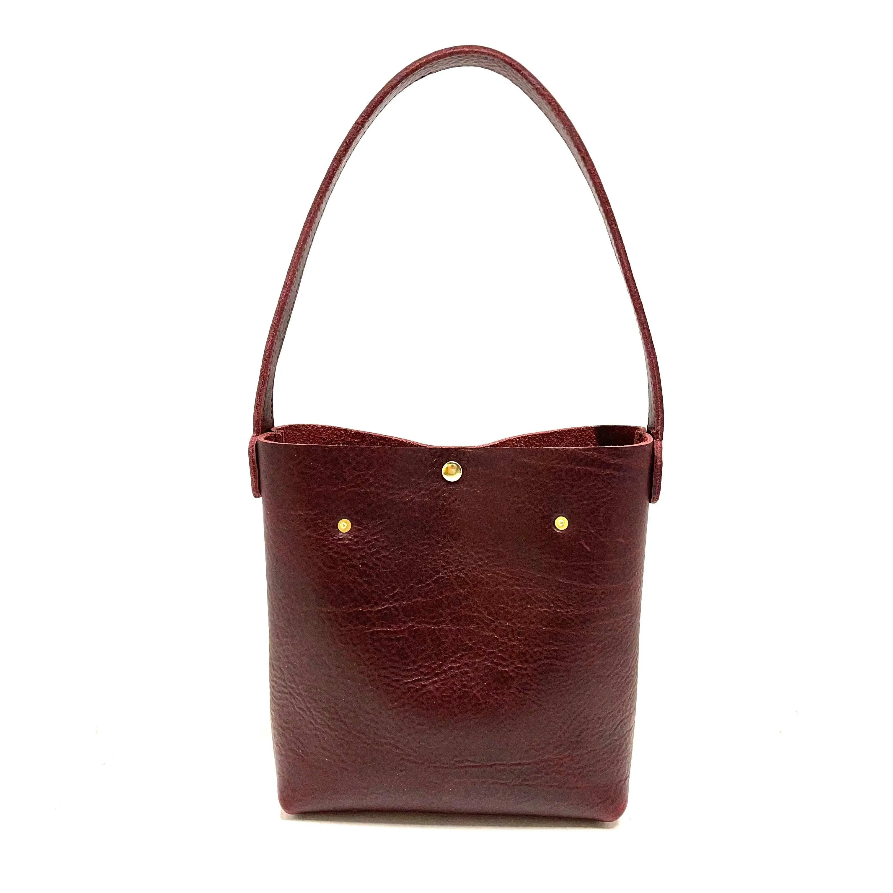 Mini Hobo Tote in Burgundy