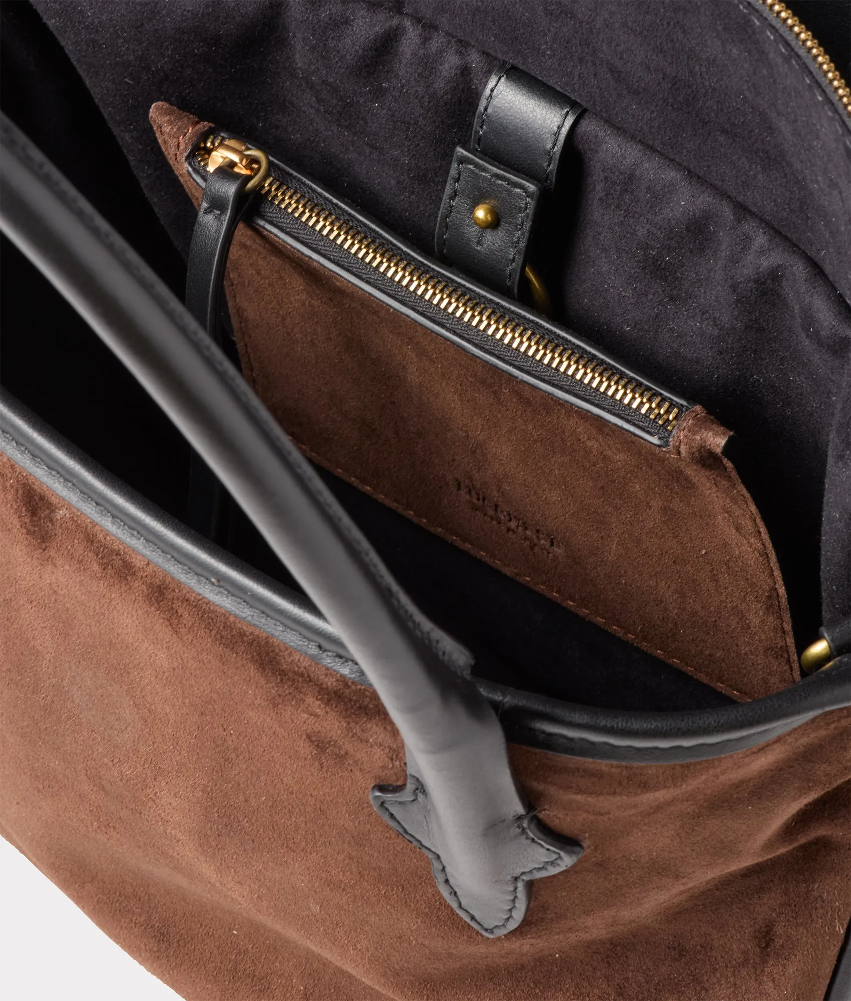 Mini Roma Suede Tote :: Brown