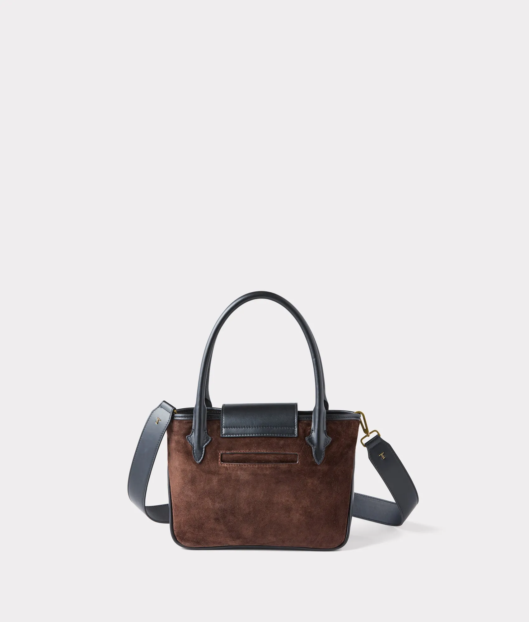 Mini Roma Suede Tote :: Brown