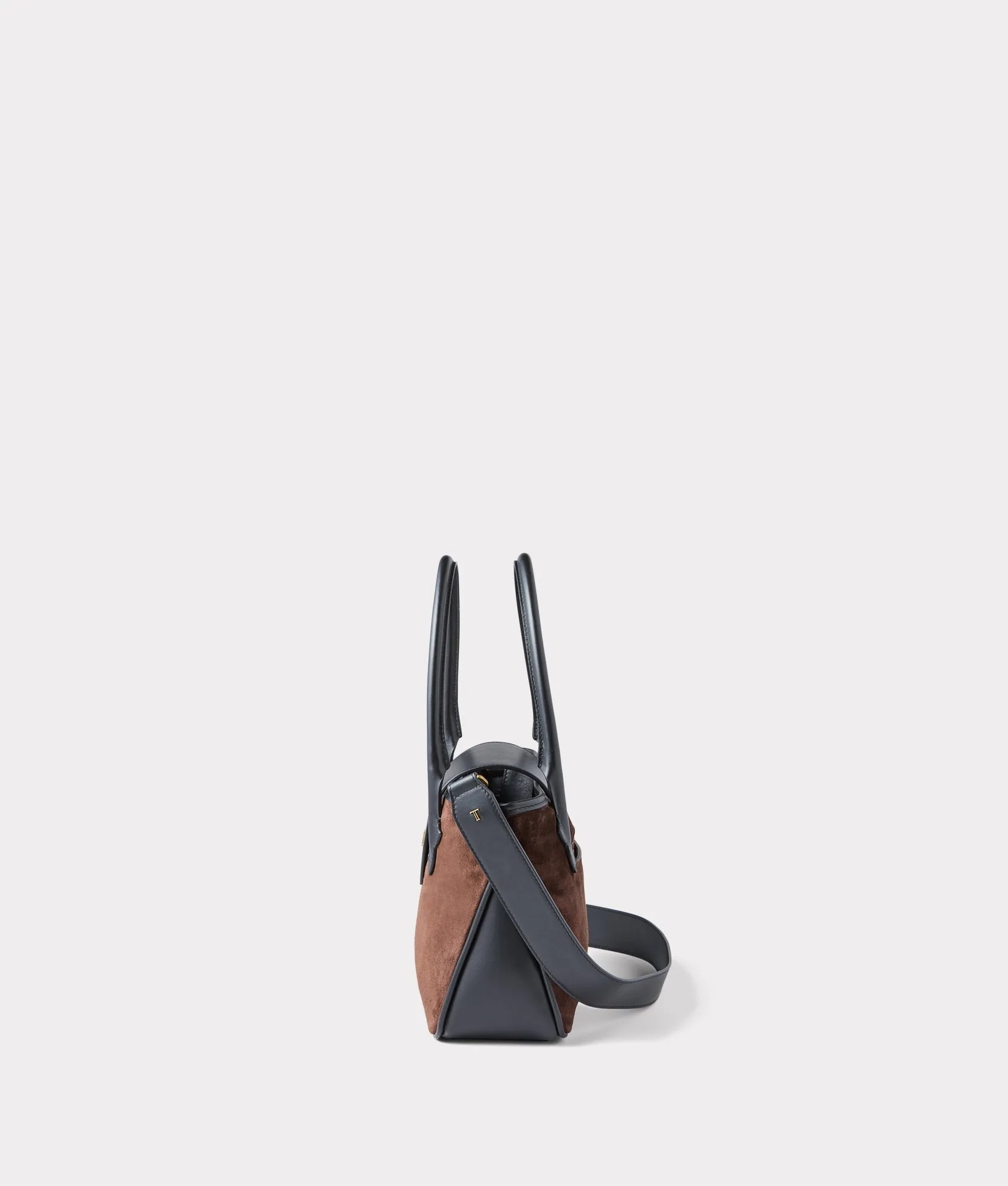 Mini Roma Suede Tote :: Brown