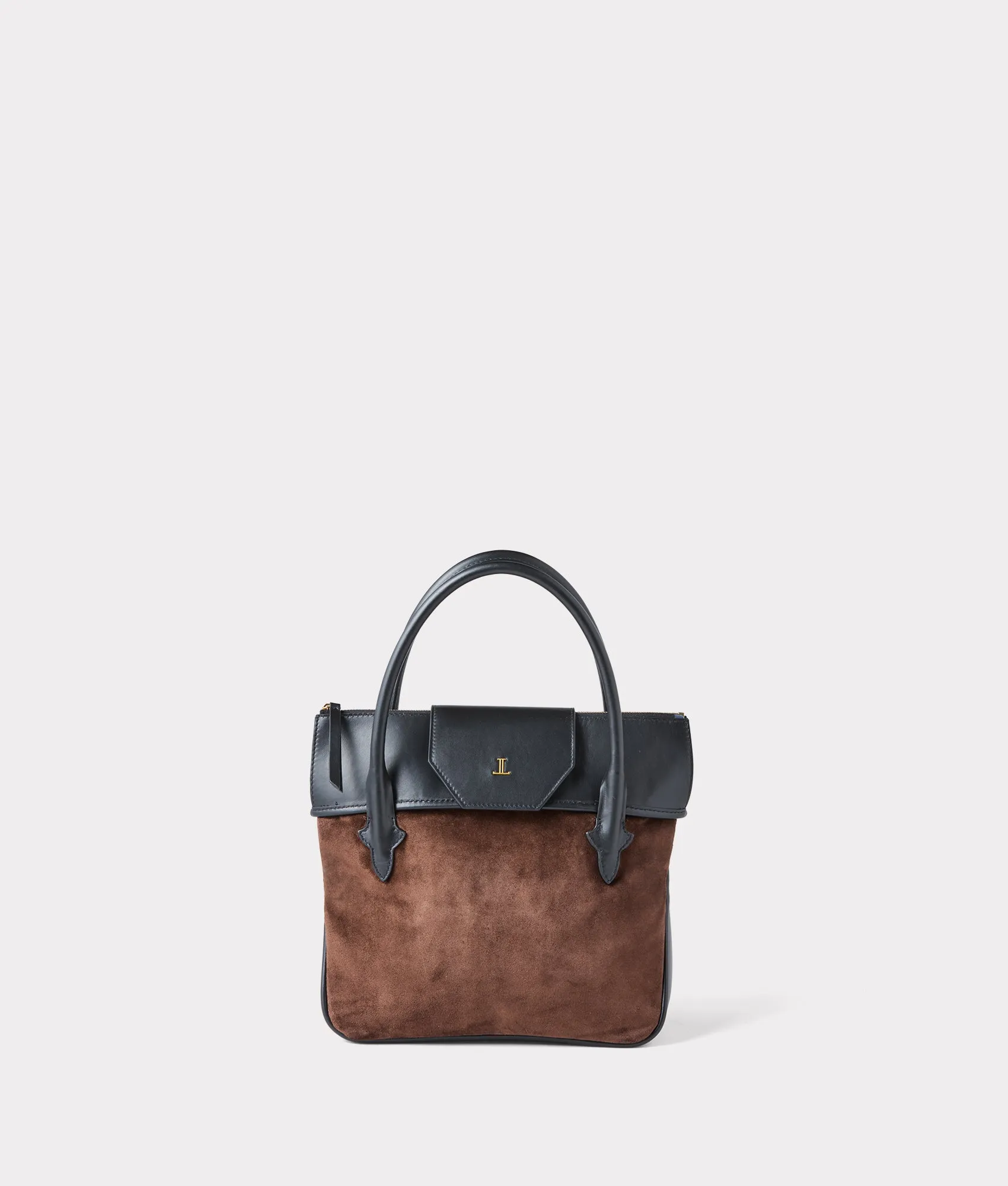 Mini Roma Suede Tote :: Brown