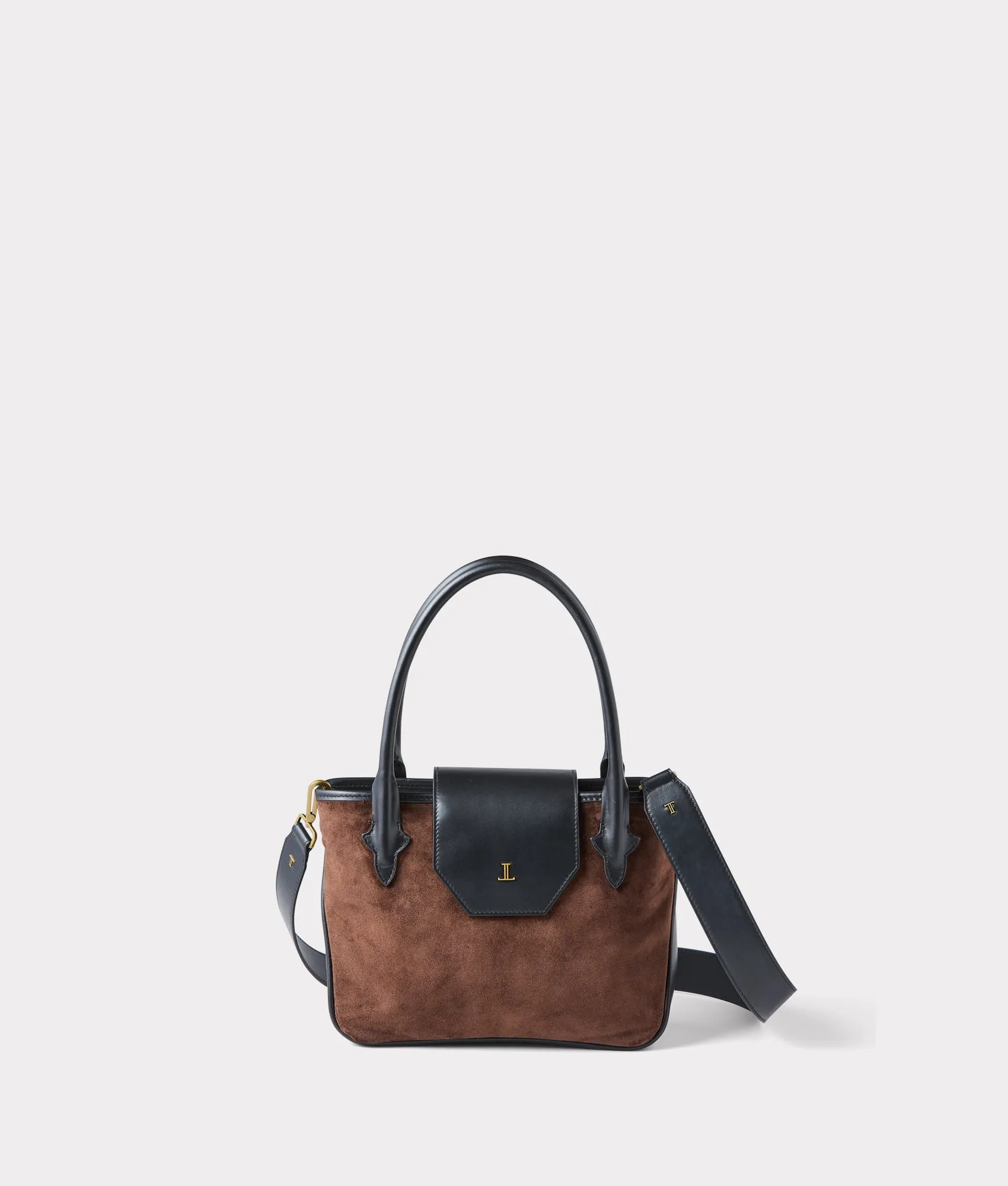 Mini Roma Suede Tote :: Brown