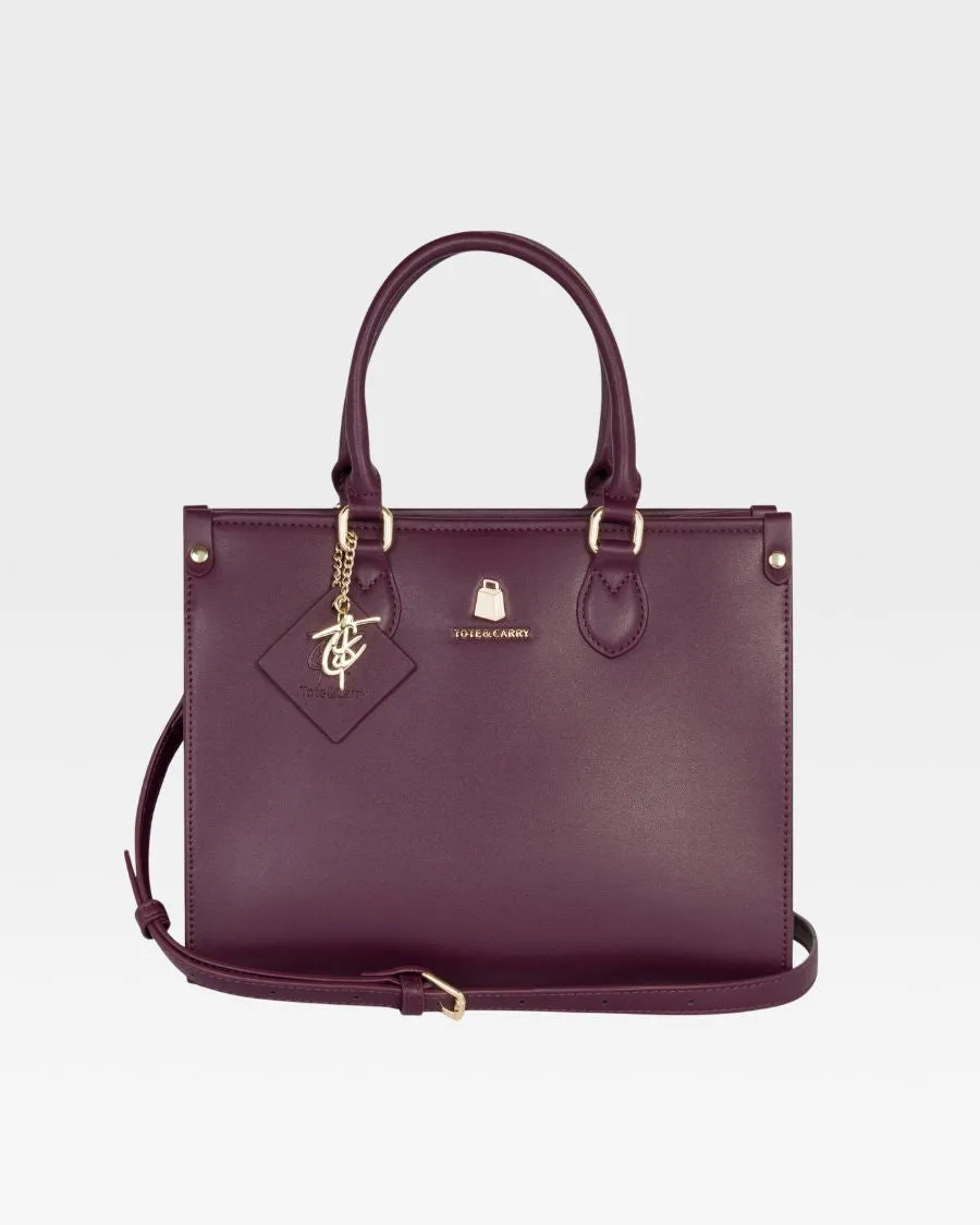 Mini Tote Bag in Burgundy