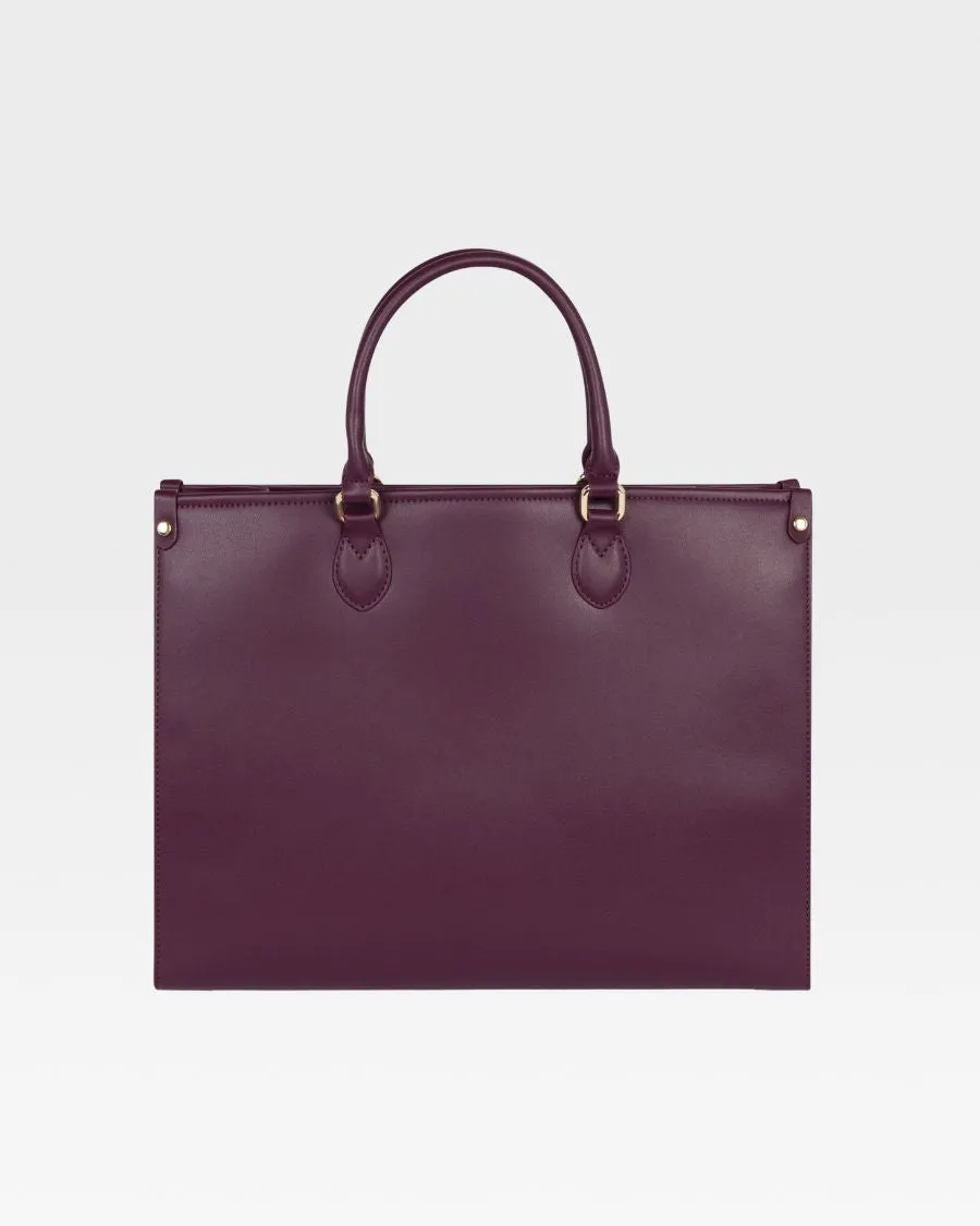 Mini Tote Bag in Burgundy