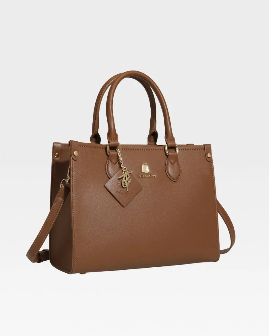 Mini Tote Bag in Coffee