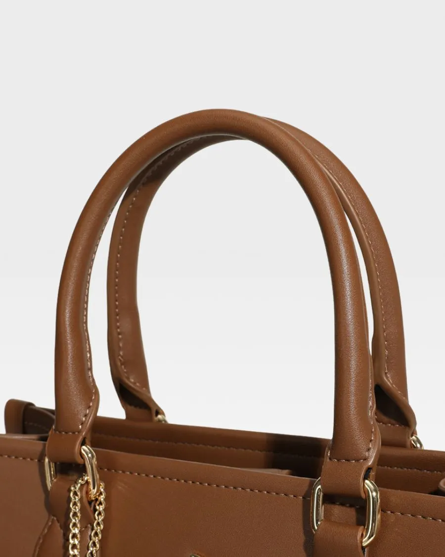 Mini Tote Bag in Coffee
