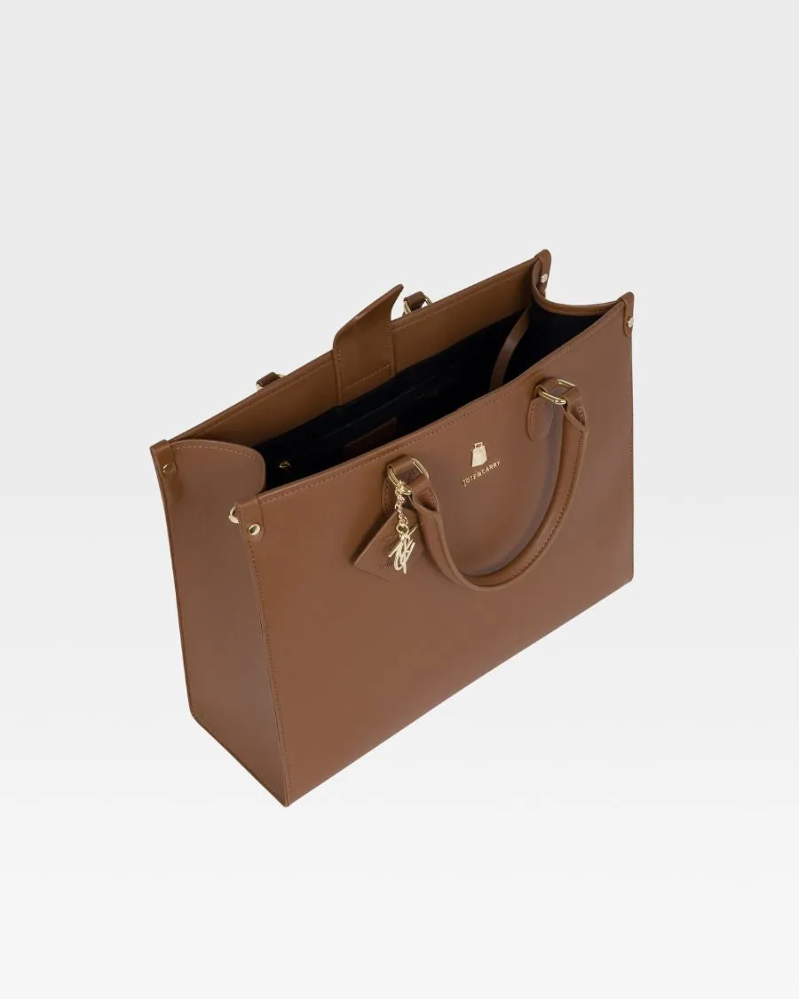 Mini Tote Bag in Coffee